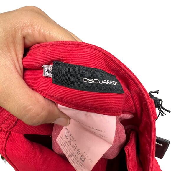 NWT Dsquared2 Red Jeans Low Rise Y2K Women’s Size‎ 44 (8 US) - Picture 6 of 11
